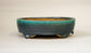 EImei Blue Oribe Oval Bonsai Pot 7.0"(18.4cm) +++Shipping Free