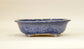 Eimei Navy Glazed Bonsai Pot with Rim "7.8(20cm) E520 +++Shipping Free