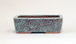 Precious! Red & Blue Kairagi Rectangle Bonsai Pot by Eimei 7.4"(19cm) E544 +++ Shipping Free