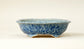 Eimei Oval Bonsai Pot with Rim, Pale Blue Glze 7.2(18.5cm) E546 +++ Shipping Free