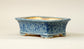 Eimei Rectangle Bonsai Pot in pale blue glaze 6.6"(17cm) E547 +++ Shipping Free