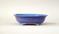 Eimei Oval Bonsai Pot with Rim,  in Purple glaze 7.2"(18.5cm)  E558 +++ Shipping Free