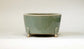 Eimei Deep Oval Pot in Celadon with Cat Feet 7.1"(18.2cm) E561 +++ Shipping Free