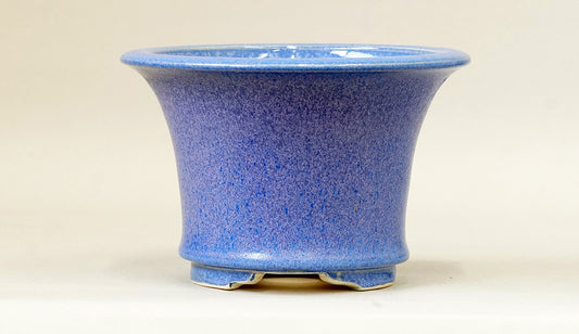 Eimei Round Bonsai Pot in Purple glaze 5.9"(15cm) E570 +++ Shipping Free