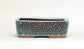 Eimei  Red & Blue Rectangle Kairagi Bonsai Pot 7.4"(19cm) E573 +++ Shipping Free