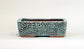 Eimei  Red & Blue Rectangle Kairagi Bonsai Pot 7.4"(19cm) E573 +++ Shipping Free