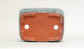 Eimei  Red & Blue Rectangle Kairagi Bonsai Pot 7.4"(19cm) E573 +++ Shipping Free