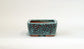 Eimei  Red & Blue Rectangle Kairagi Bonsai Pot 7.4"(19cm) E574 +++ Shipping Free