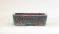 Eimei  Red & Blue Rectangle Kairagi Bonsai Pot 7.4"(19cm) E574 +++ Shipping Free
