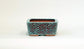 Eimei  Red & Blue Rectangle Kairagi Bonsai Pot 7.4"(19cm) E574 +++ Shipping Free