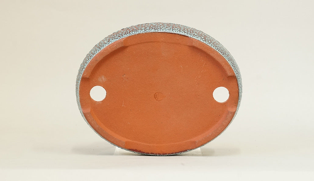 Eimei  Red & Blue Kairagi Bonsai Pot 7.4"(19cm) E575 +++ Shipping Free