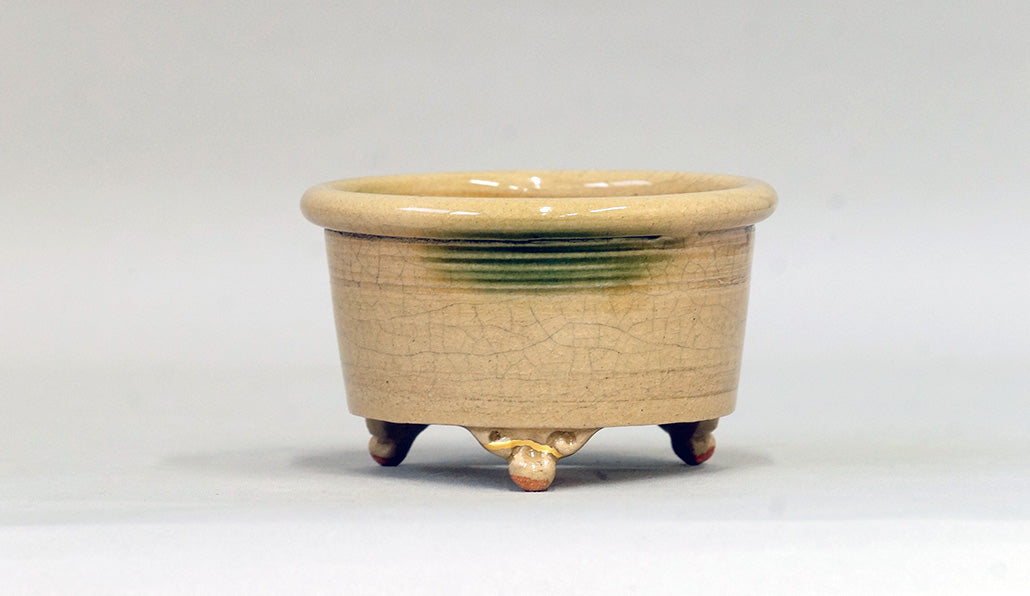 Gold Kintsugi Bonsai Pot by Eimei 3.6"(9.3cm) E577 +++ Shipping Free