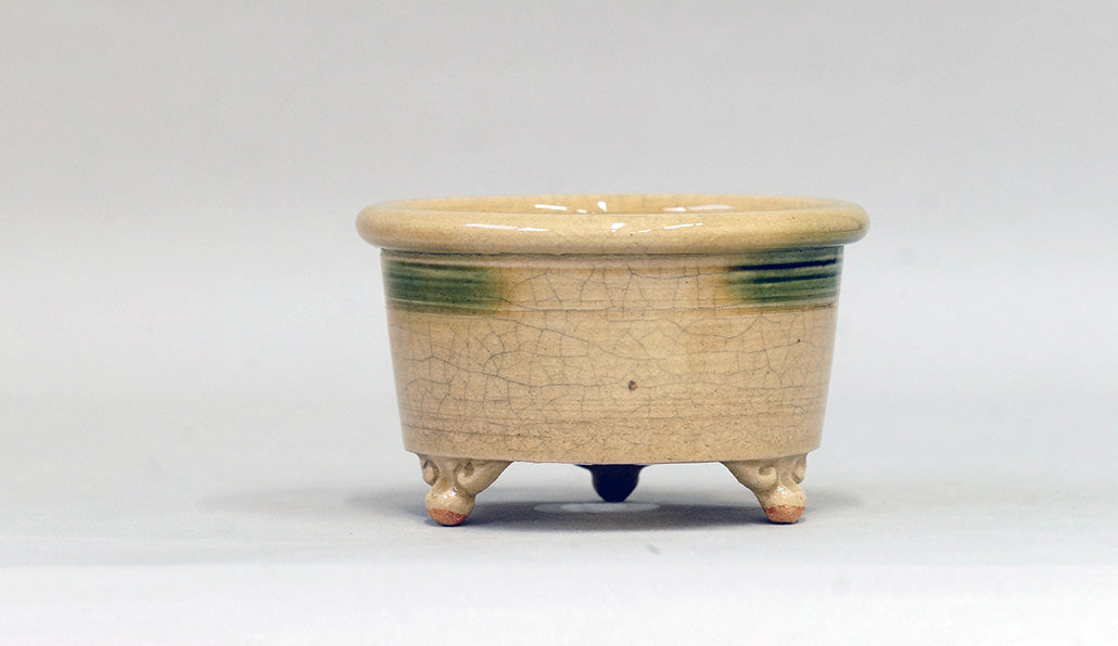 Gold Kintsugi Bonsai Pot by Eimei 3.6"(9.3cm) E577 +++ Shipping Free