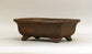 Eimei Unglazed Rectangle Bonsai Pot  with Cloud Feet 7.6"(19.3cm) E582 +++ Shipping Free