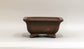 Eimei Unglazed Rectangle Bonsai Pot  with Cloud Feet 7.6"(19.3cm) E582 +++ Shipping Free