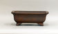 Eimei Unglazed Rectangle Bonsai Pot  with Cloud Feet 7.6"(19.3cm) E582 +++ Shipping Free