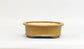 Eimei Soba-Glazed Oval Bonsai Pot with Rim 6.5"(16.5cm) E624