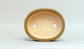 Eimei Soba-Glazed Oval Bonsai Pot with Rim 6.5"(16.5cm) E624