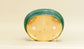 Eimei Blue Oribe Glazed Oval Bonsai Pot with Rim 6.5"(16.5cm) E624