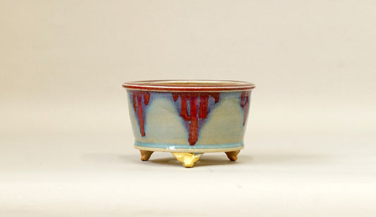 Gold Kintsugi Bonsai Pot by Eimei 4"(10.2cm) E629 +++ Shipping Free