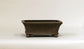 Eimei Unglazed Rectangle Bonsai Pot with Cut Corners 6.14"(15.7cm) E631