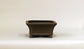 Eimei Unglazed Rectangle Bonsai Pot with Cut Corners 6.14"(15.7cm) E631