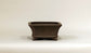 Eimei Unglazed Rectangle Bonsai Pot with Cut Corners 6.14"(15.7cm) E631