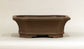 Eimei Unglazed Rectangle Bonsai Pot with Cut Corners 8.27"(21cm) E631