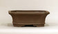 Eimei Unglazed Rectangle Bonsai Pot with Cut Corners 8.27"(21cm) E631