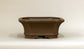Eimei Unglazed Rectangle Bonsai Pot with Cut Corners 8.27"(21cm) E631