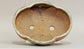 Chidori Flying! Gassan Mokko Shaped Bonsai Pot with the Red Painting 6.4"(16.5cm) G165 +++ Shippinng Free