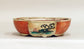 Ship & Waves! Gassan Red Painting Bonsai Pot 6.6"(16.8cm) G166+++ Shipping Free