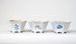 Northern Animal Series – Set of 3 Hand-Painted Bonsai Pots  by Gassan 2.76"(7cm) G173 　
