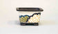 Ikko Square Bonsai Pot with the Painting of Japanese Traditional Pattern 2.6"(6.8cm)