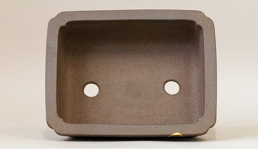 Ikko Unglazed Rectangle Bonsai Pot with Gold Kintsugi 7"(17.8cm) +++ Shipping Free