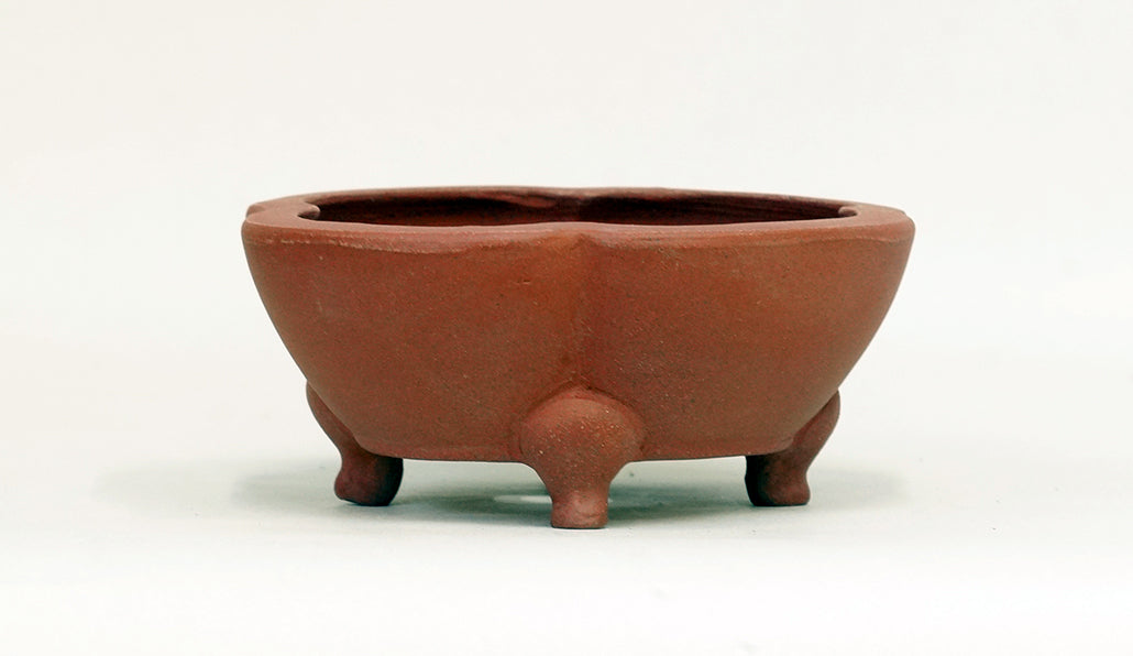 Eimei Unglazed Bonsai Pot with Lotus Shape 5.1"(13cm) E628 +++ Shipping Free