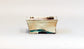 Gassan Bonsai Pot with Chidori Flying Over the Sea 3.15"(8cm) G　