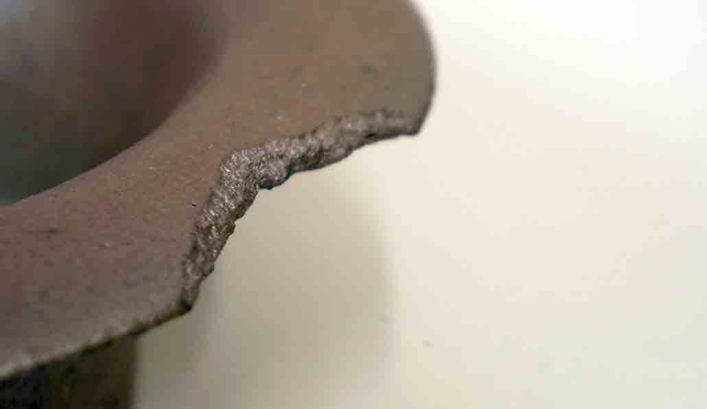 ”CRUST--Flow" Unglazed Bonsai Pot with Wide Rim by BJR 8.8"(22.5cm)