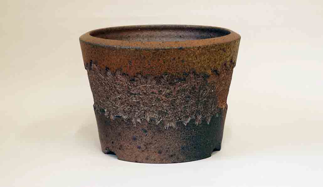 ”CRUST” Unglazed Bonsai Pot by BJR from Tokoname 7.8"(20cm)