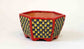 Kei Hexagonal Bonsai Pot with Yellow & Blue checkered pattern 3.5"(9cm) +++Shipping Free