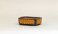 Kei Rectangle Bonsai Pot with Orange & Yellow checkered pattern 3.4"(8.7cm) K008 +++Shipping Free