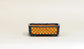 Kei Rectangle Bonsai Pot with Orange & Yellow checkered pattern 3.4"(8.7cm) K008 +++Shipping Free