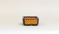 Kei Rectangle Bonsai Pot with Orange & Yellow checkered pattern 3.4"(8.7cm) K008 +++Shipping Free