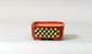 Kei Rectangle Bonsai Pot with Blue & Yellow checkered pattern 3.4"(8.7cm) K009 +++Shipping Free