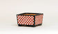 Kei Square Bonsai Pot with White & Red checkered pattern 2.9"(7.6cm) K010 +++Shipping Free