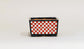 Kei Square Bonsai Pot with White & Red checkered pattern 2.9"(7.6cm) K010 +++Shipping Free