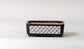 Kei Rectangle Bonsai Pot with White & Blue checkered pattern 3.4"(8.7cm) K011 +++Shipping Free