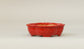 Kei Mokko Shaped Mini Bonsai Pot in vermilion 83.3"(.5cm) K018 +++ Shipping Free　　