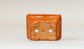 Kei Rectangle Mini Bonsai Pot in Orange Glaze 2.7"(7cm) K019 +++ Shipping Free