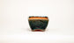 Kei Square Bonsai Pot with Seigaiha pattern in Oribe Glaze 2.7"(6.8cm) K022 +++Shipping Free